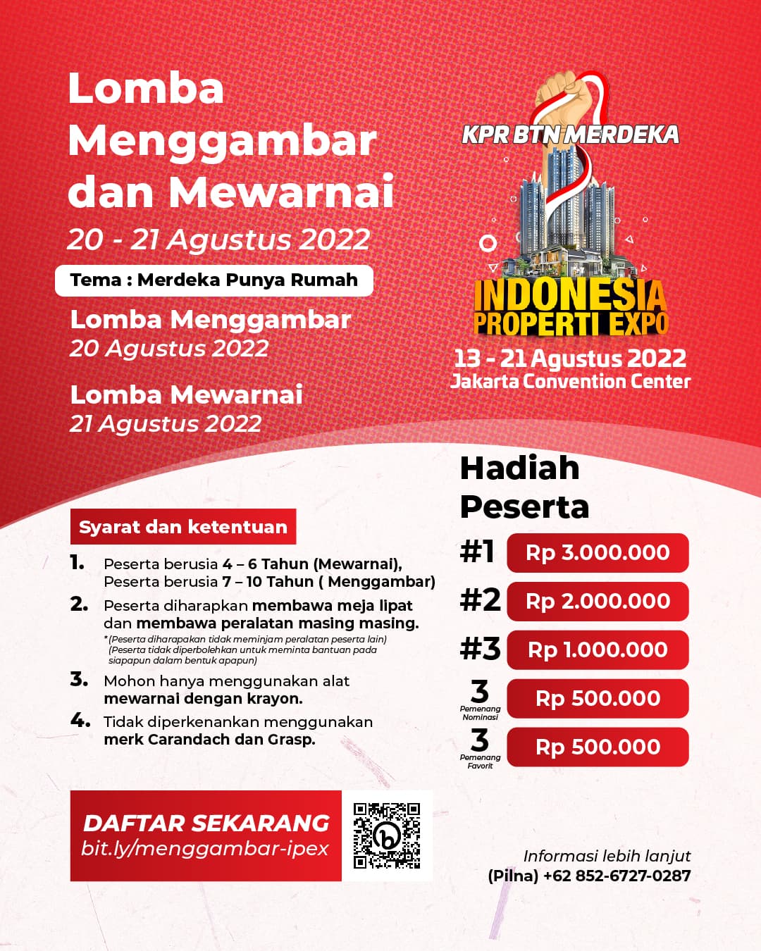 Lomba Menggambar dan Mewarnai IPEX Agustus 2022 Lomba Menggambar dan Mewarnai IPEX Agustus 2022